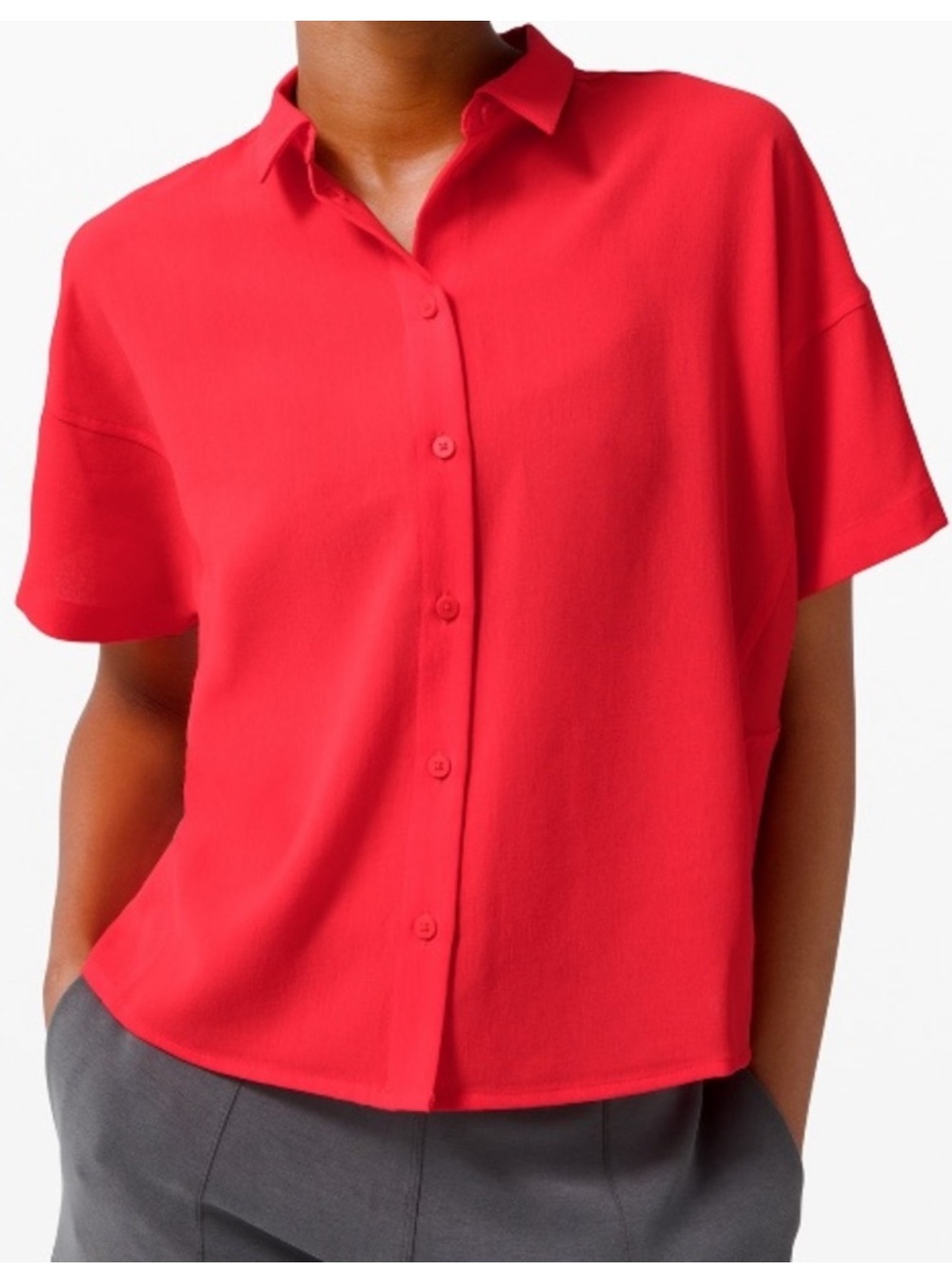 Lululemon Full Day Ahead SS Shirt (carnation red golf)